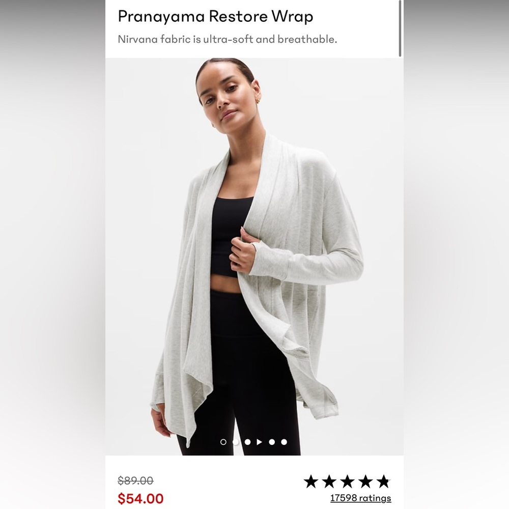 Athleta Pranayama Restore Wrap